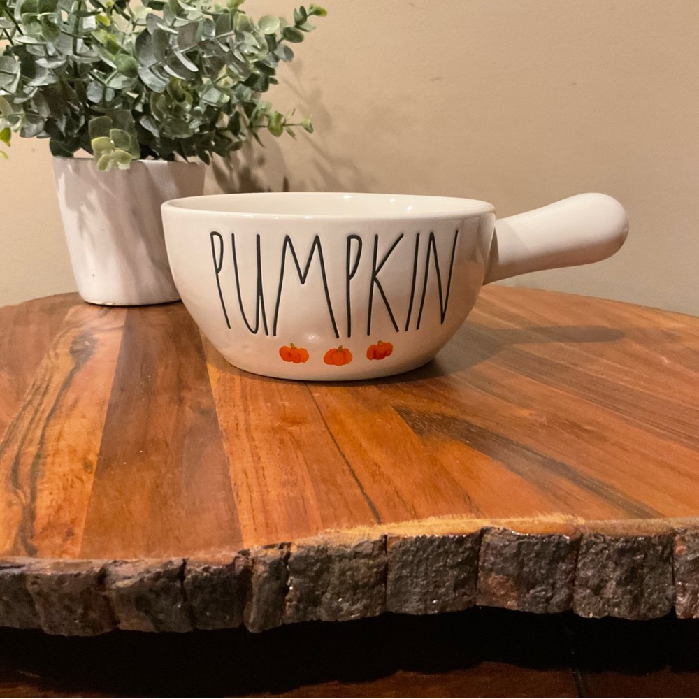 Rae Dunn PUMPKIN Handled Soup / Dip Bowl 🍂